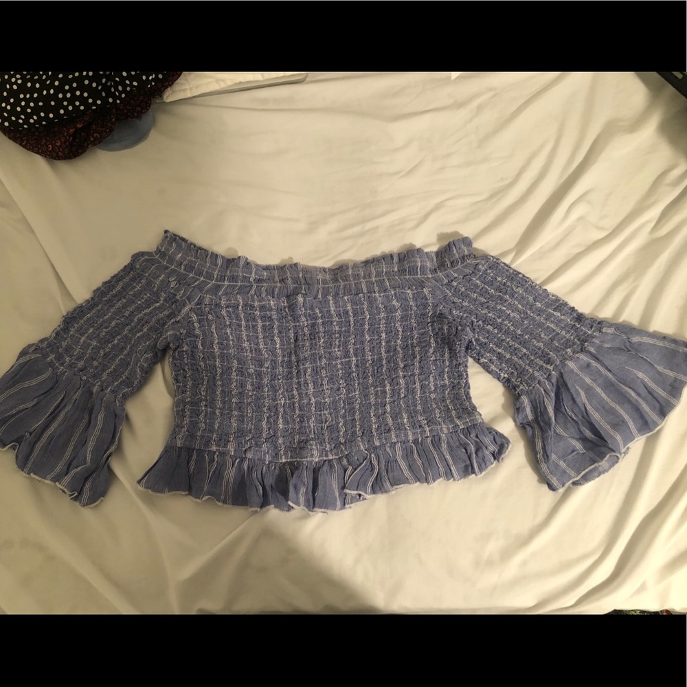 Free People Off The Shoulder Ruffle Top